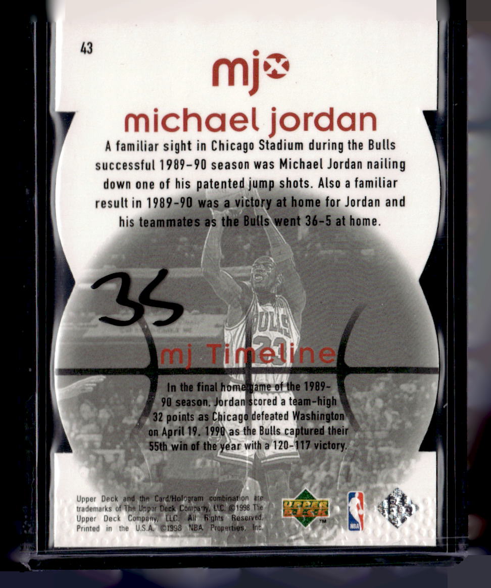 1998 Upper Deck MJx #43 Michael Jordan Timepieces Red #/2300