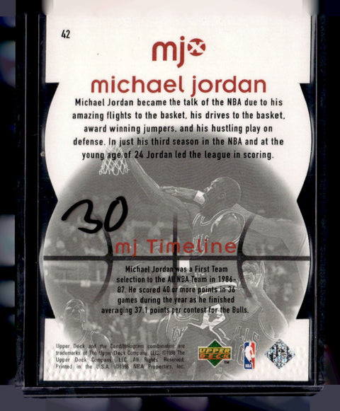 1998 Upper Deck MJx #42 Michael Jordan Timepieces Red #/2300