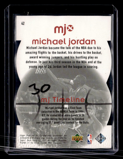 1998 Upper Deck MJx #42 Michael Jordan Timepieces Red #/2300