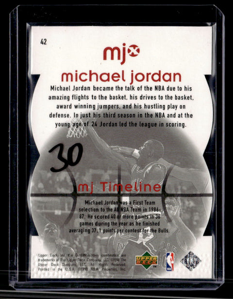 1998 Upper Deck MJx #42 Michael Jordan Timepieces Red #/2300