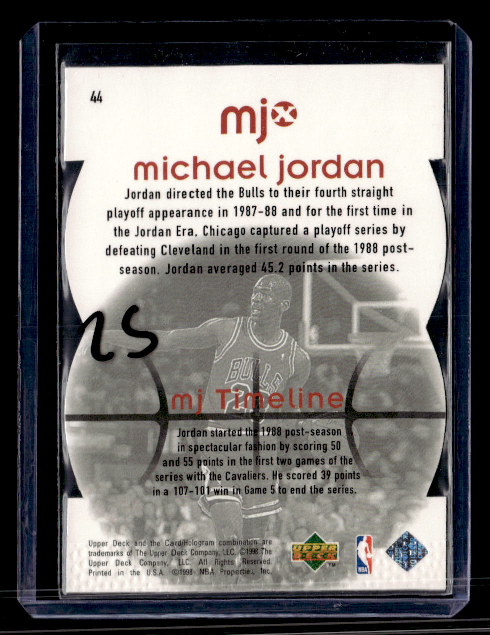 1998 Upper Deck MJx #44 Michael Jordan Timepieces Red #/2300