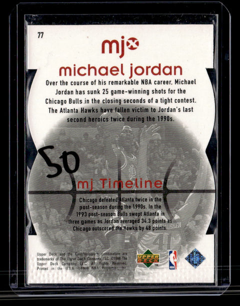 1998 Upper Deck MJx #77 Michael Jordan Timepieces Red #/2300