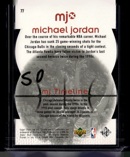 1998 Upper Deck MJx #77 Michael Jordan Timepieces Red #/2300