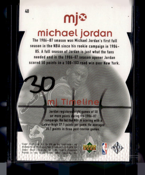 1998 Upper Deck MJx #40 Michael Jordan Timepieces Red #/2300