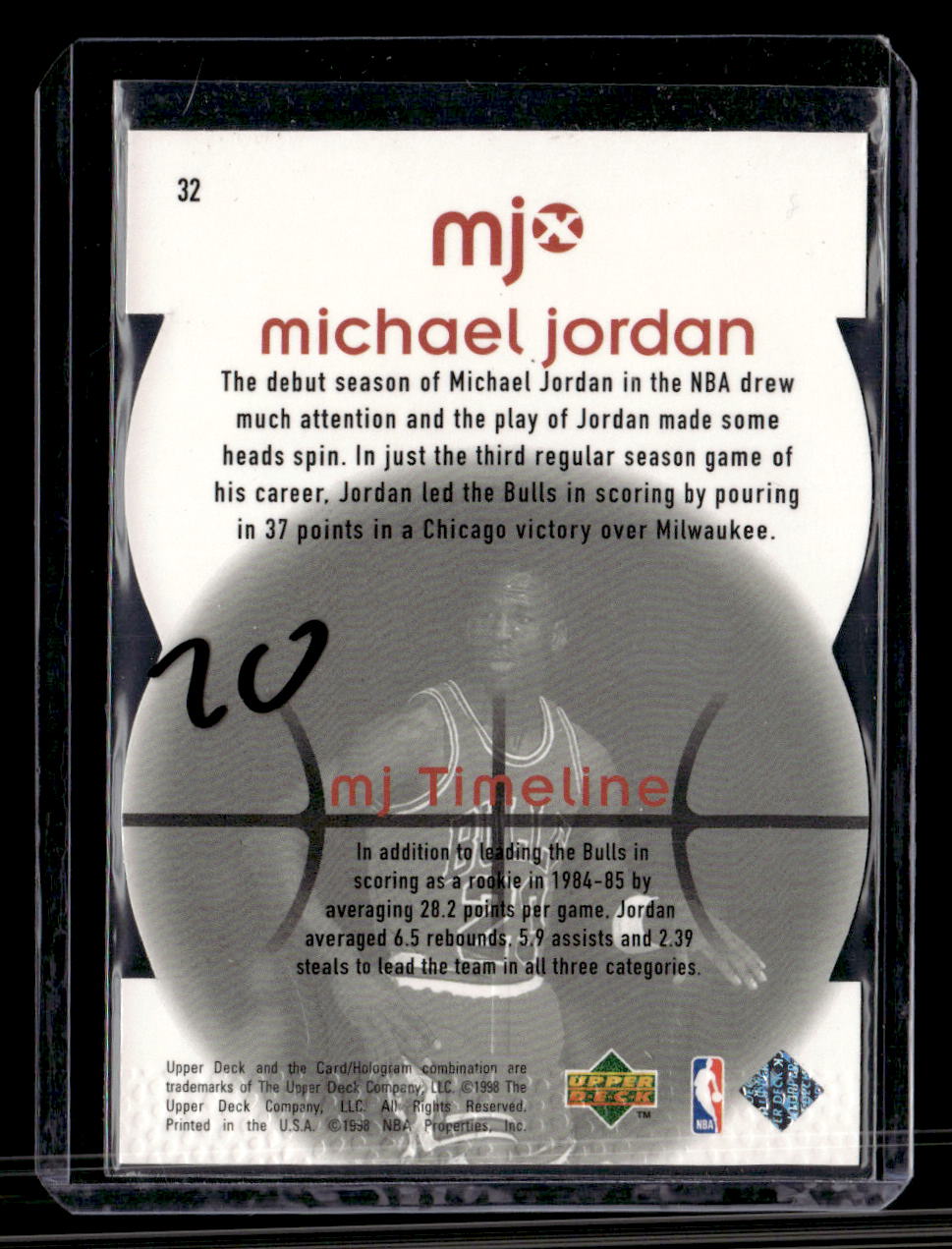 1998 Upper Deck MJx #32 Michael Jordan Timepieces Red #/2300
