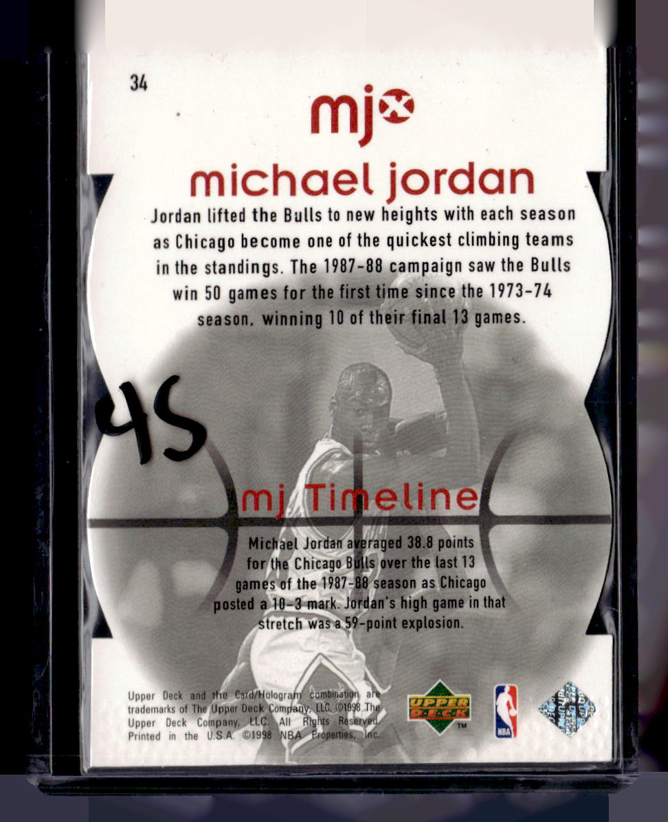 1998 Upper Deck MJx #34 Michael Jordan Timepieces Red #/2300