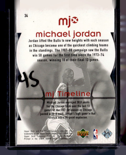 1998 Upper Deck MJx #34 Michael Jordan Timepieces Red #/2300