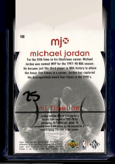 1998 Upper Deck MJx #100 Michael Jordan Timepieces Red #/2300