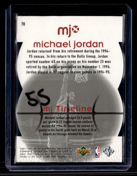 1998 Upper Deck MJx #70 Michael Jordan Timepieces Red #/2300