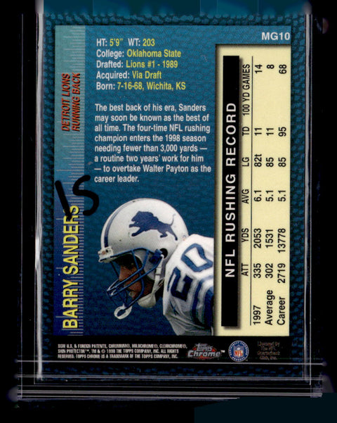 1998 Topps Chrome #MG10 Barry Sanders Measures of Greatness