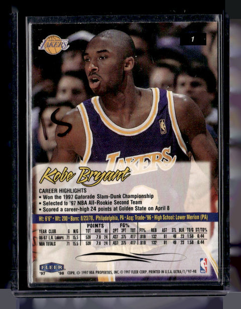 1997-98 Ultra #1 Kobe Bryant