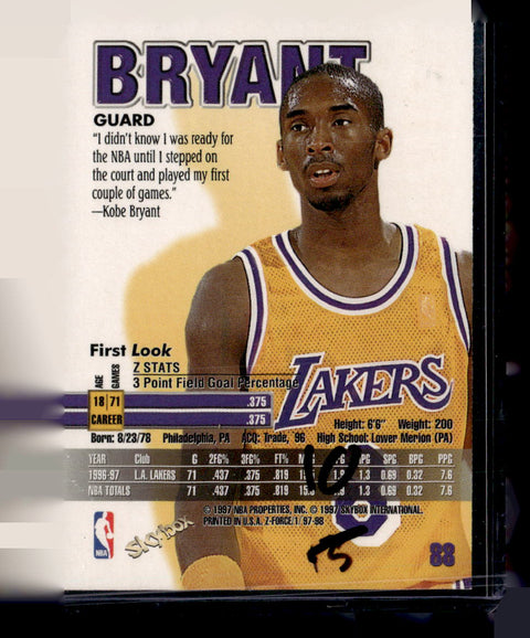 1997-98 SkyBox Z-Force #88 Kobe Bryant