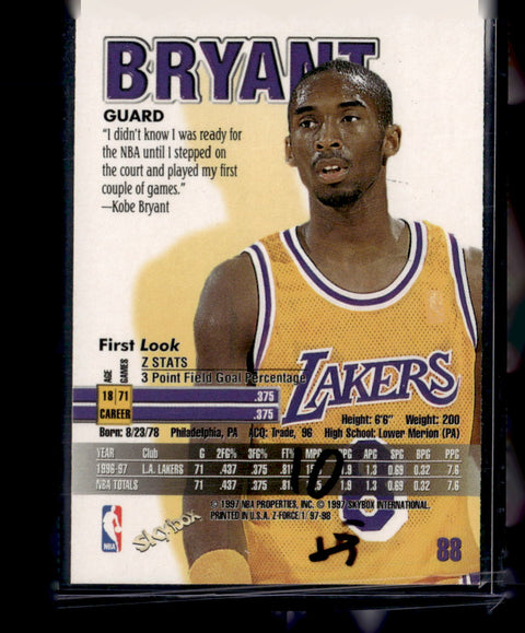 1997-98 SkyBox Z-Force #88 Kobe Bryant