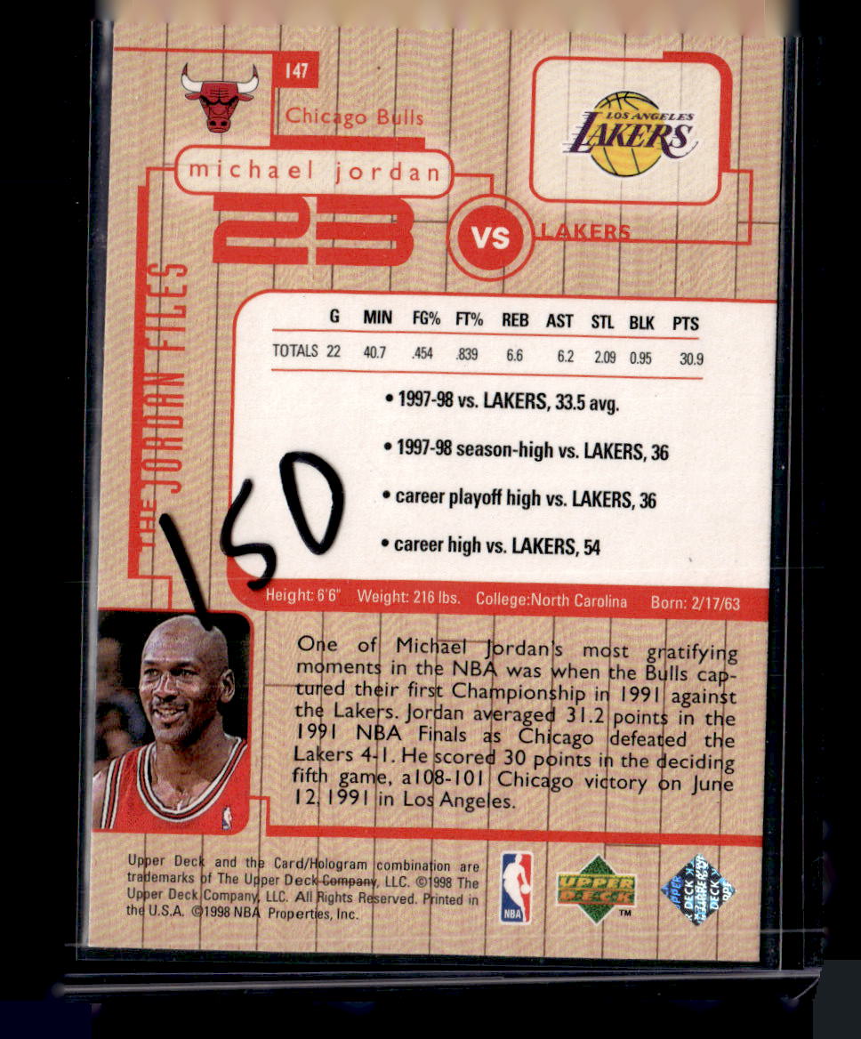 1998 Upper Deck Michael Jordan Living Legend #147 Michael Jordan