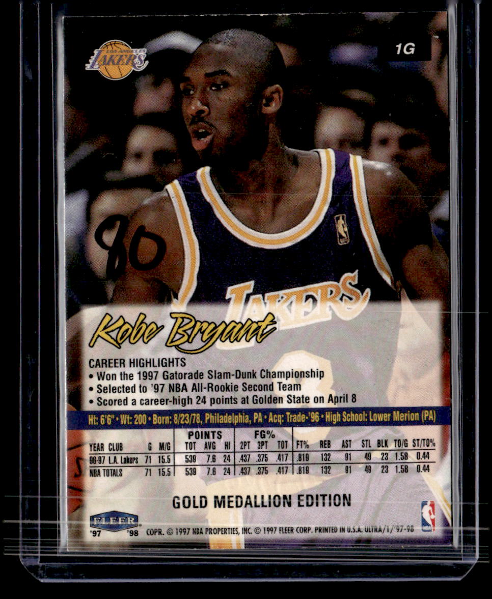 1997-98 Ultra #1G Kobe Bryant Gold Medallion