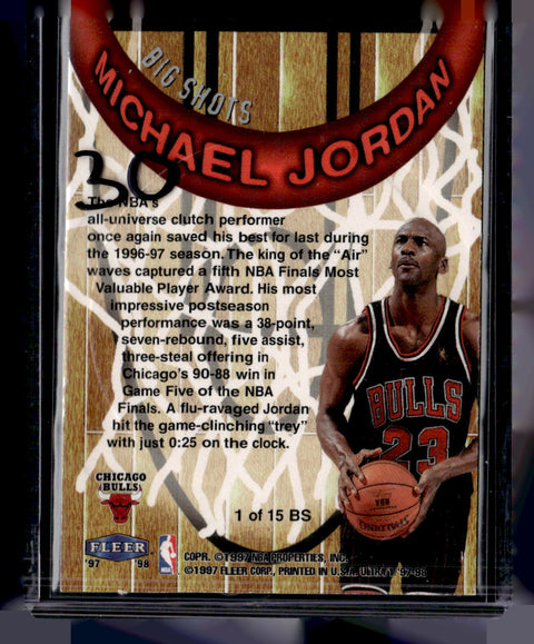 1997-98 Ultra #1 BS Michael Jordan Big Shots