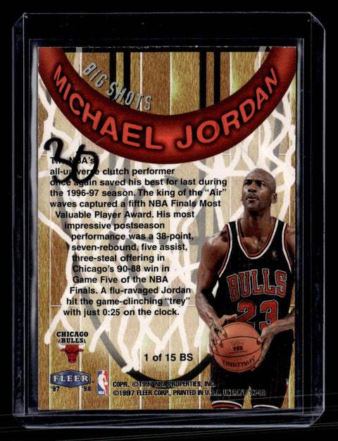 1997-98 Ultra #1 BS Michael Jordan Big Shots