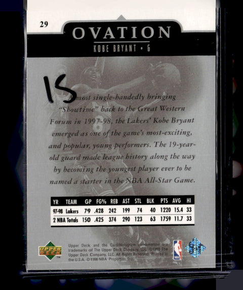 1998-99 Upper Deck Ovation #29 Kobe Bryant