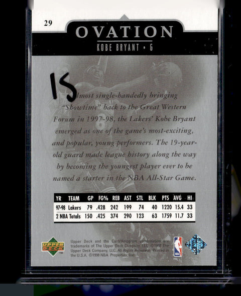 1998-99 Upper Deck Ovation #29 Kobe Bryant