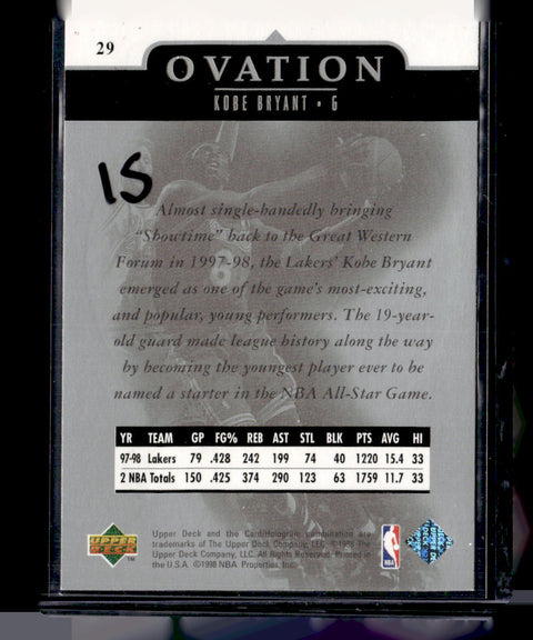 1998-99 Upper Deck Ovation #29 Kobe Bryant