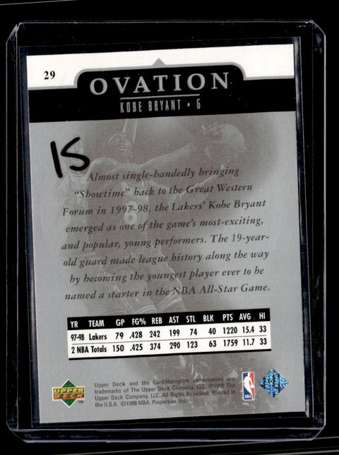 1998-99 Upper Deck Ovation #29 Kobe Bryant