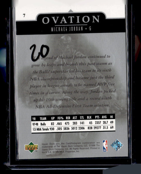 1998-99 Upper Deck Ovation #7 Michael Jordan
