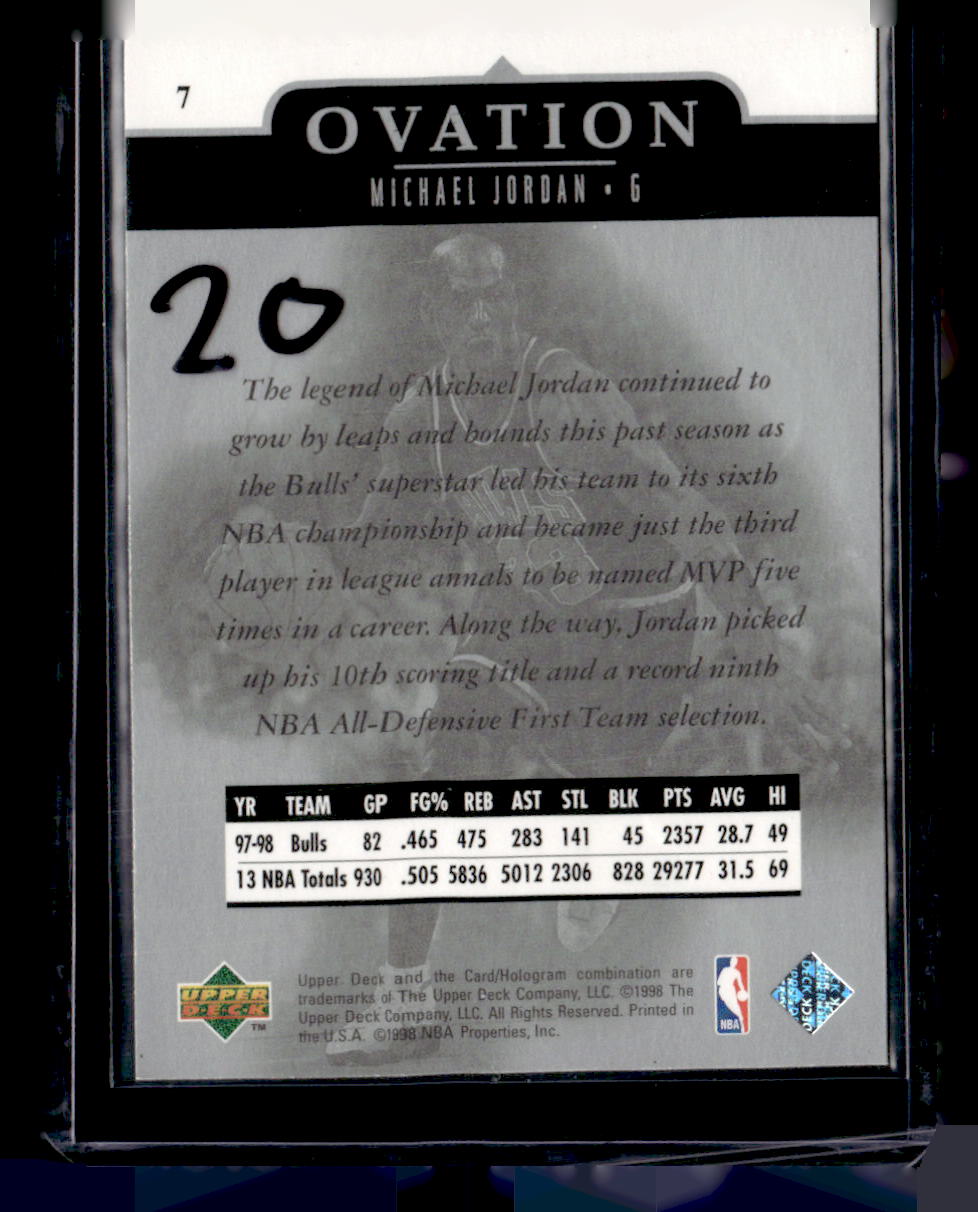1998-99 Upper Deck Ovation #7 Michael Jordan