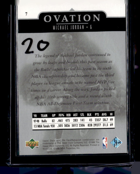 1998-99 Upper Deck Ovation #7 Michael Jordan