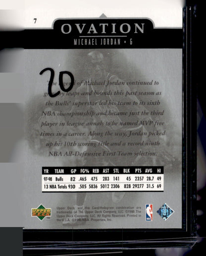 1998-99 Upper Deck Ovation #7 Michael Jordan