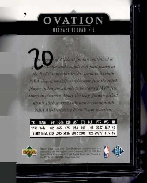 1998-99 Upper Deck Ovation #7 Michael Jordan