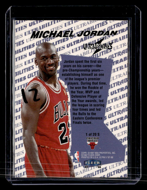 1997-98 Ultra #1 S Michael Jordan Ultrabilities Starter