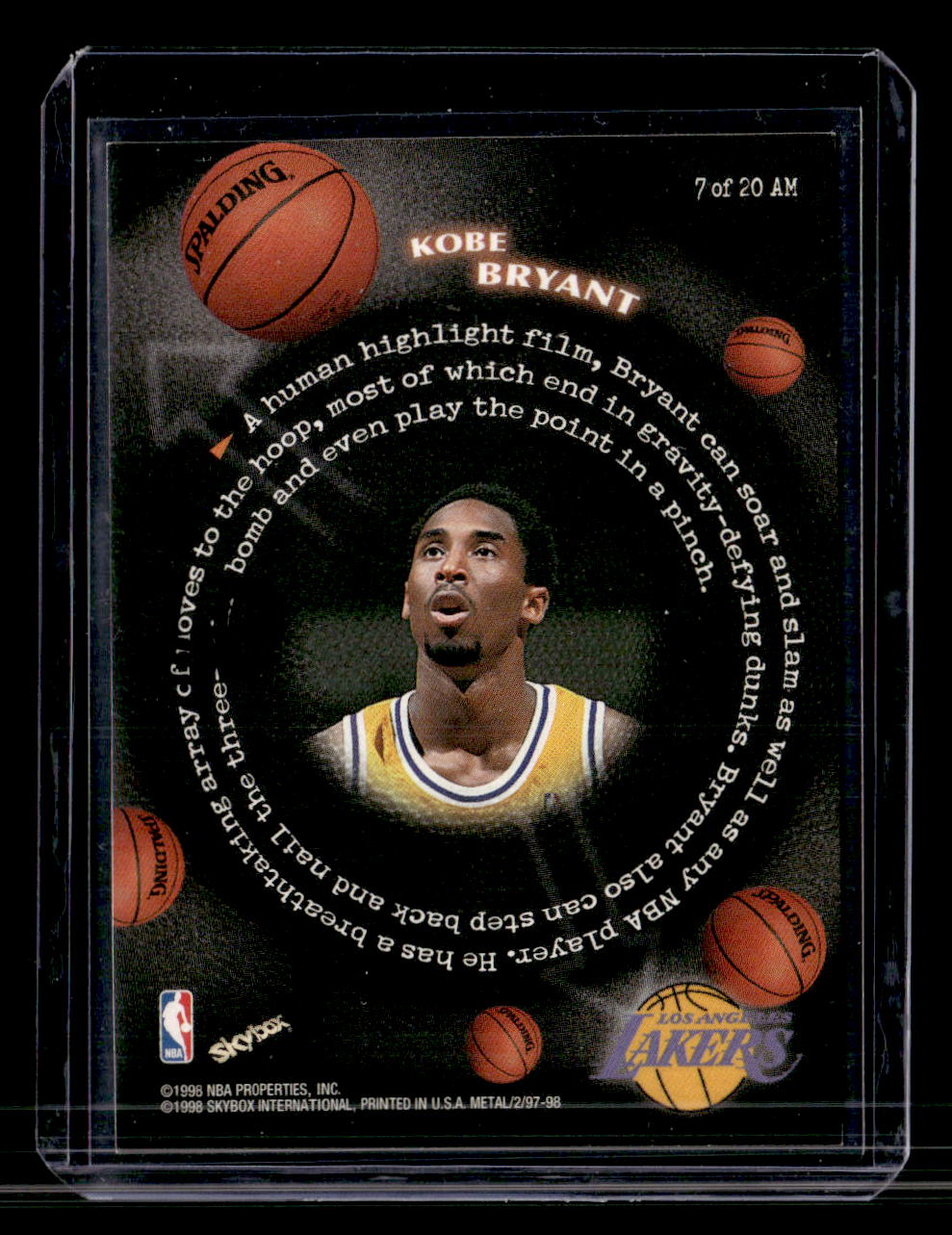 1997-98 Skybox Metal Universe #7 Kobe Bryant All Millennium
