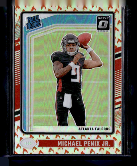 2024 Donruss Optic #279 Michael Penix Jr. Fire Emoji