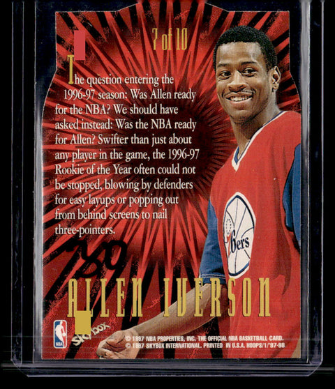 1997-98 Hoops #7 Allen Iverson HOOPerstars