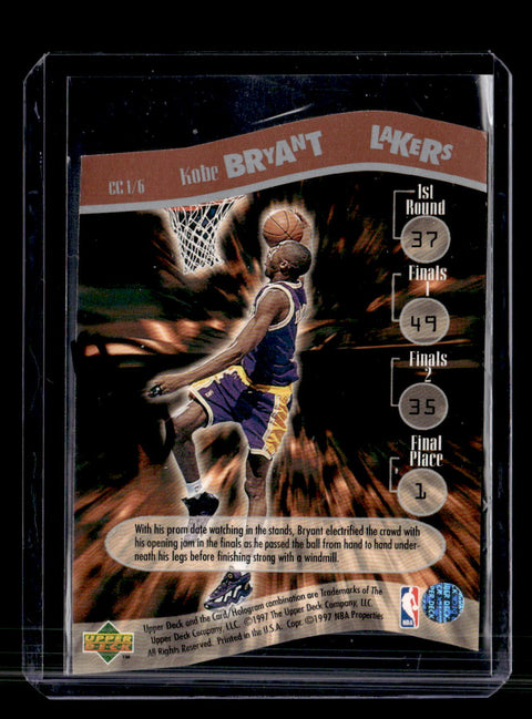 1996-97 Upper Deck Slam Dunk Champion Kobe Bryant Die Cut