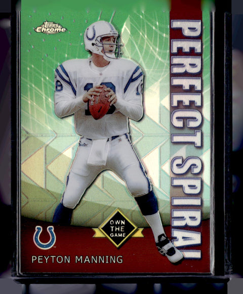 2001 Topps Chrome #PS2 Peyton Manning  Perfect Spiral Refractor