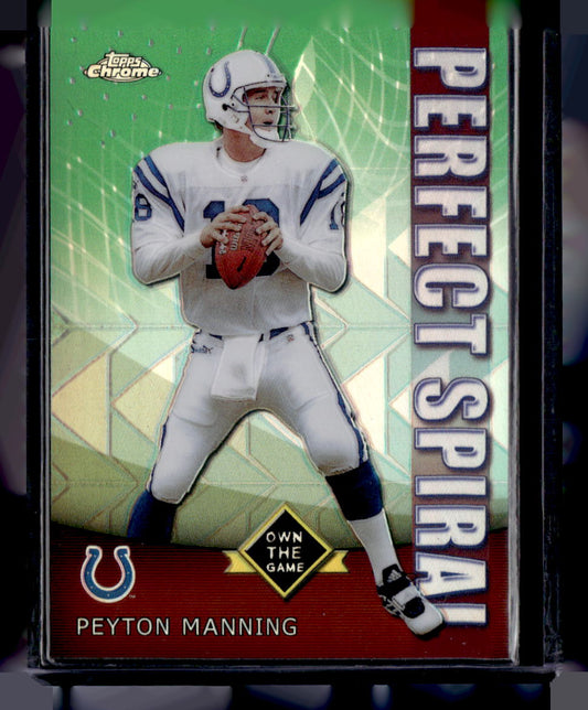 2001 Topps Chrome #PS2 Peyton Manning  Perfect Spiral Refractor