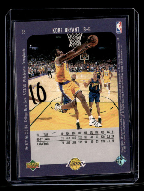 1997-98 SP Authentic #68 Kobe Bryant