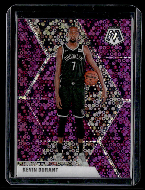 2019-20 Panini Mosaic #1 Kevin Durant Purple Disco