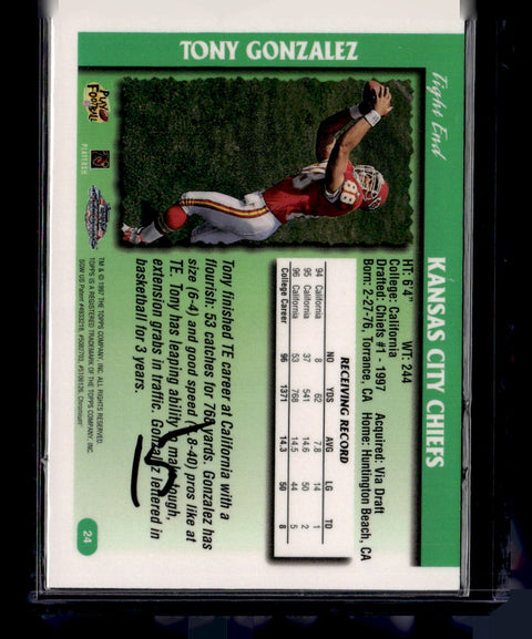 1997 Topps Chrome #24 Tony Gonzalez Draft Picks