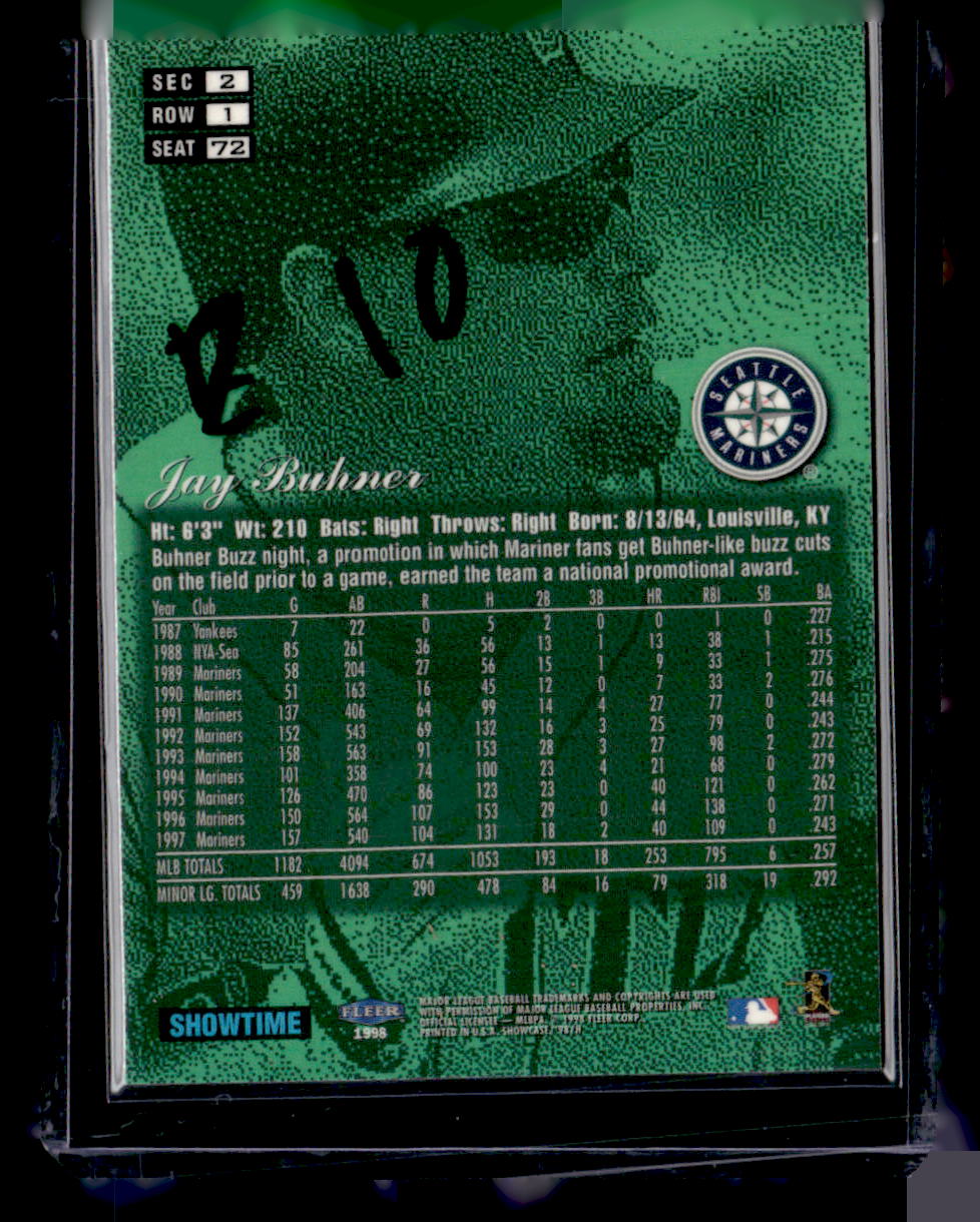 1998 Flair Showcase #72 Jay Buhner Row 1