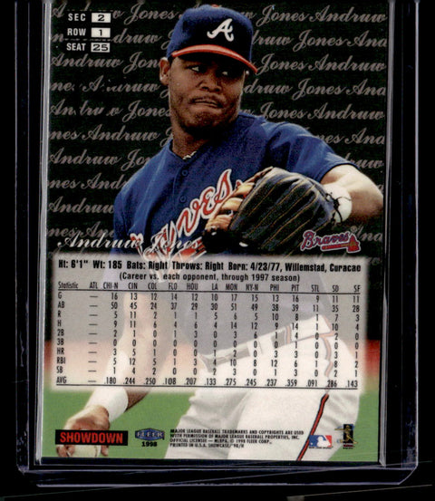 1998 Flair Showcase #25 Andruw Jones Flair Showcase Row 1 (Grace)