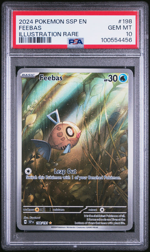 2024 Pokemon Ssp En-Surging Sparks #198 Feebas Illustration Rare PSA 10
