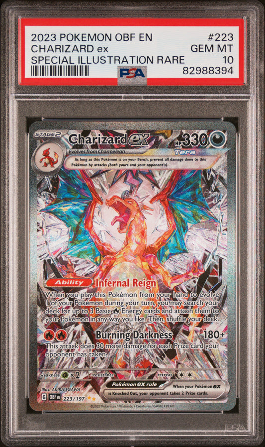 2023 Pokemon Obf En #223 Charizard Ex Special Illustration Rare PSA 10