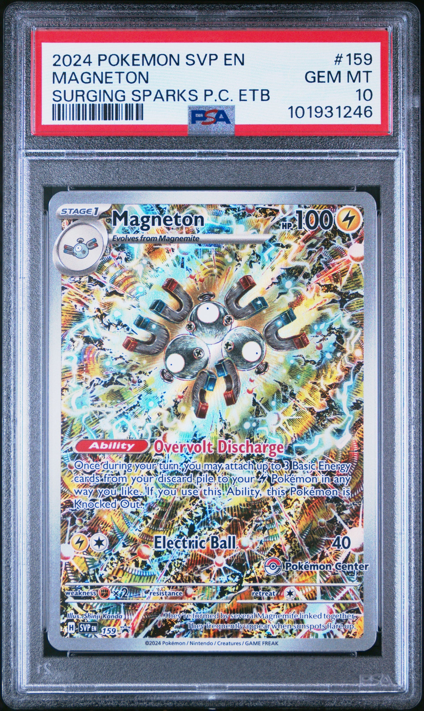 2024 Pokemon Pokemon Center Black Star Promo #159 Magneton PSA 10