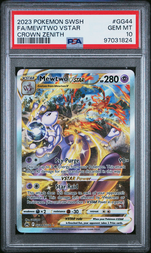 2023 Pokemon Sword And Shield Crown Zenith #GG44 Mewtwo Vstar PSA 10