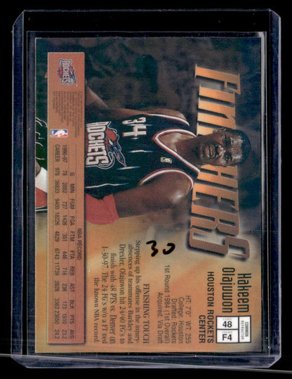 1997 Topps #48 Hakeem Olajuwon Refractor