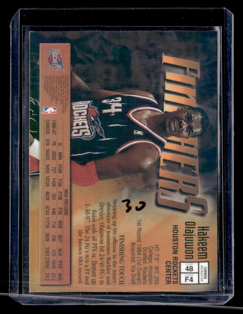 1997 Topps #48 Hakeem Olajuwon Refractor