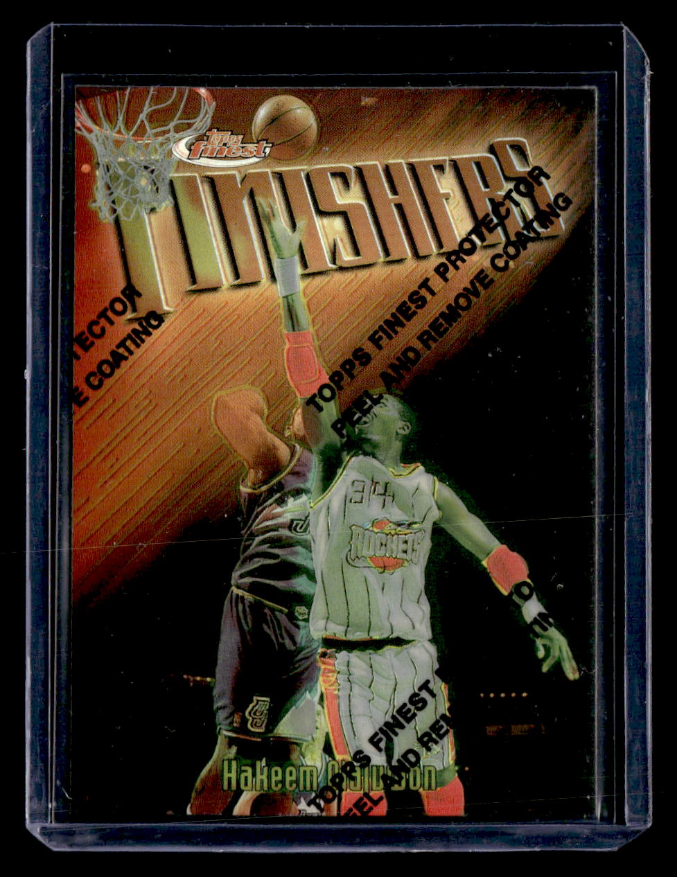 1997 Topps #48 Hakeem Olajuwon Refractor