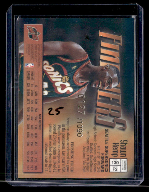 1997 Topps Finest #130 Shawn Kemp Refractors /1090